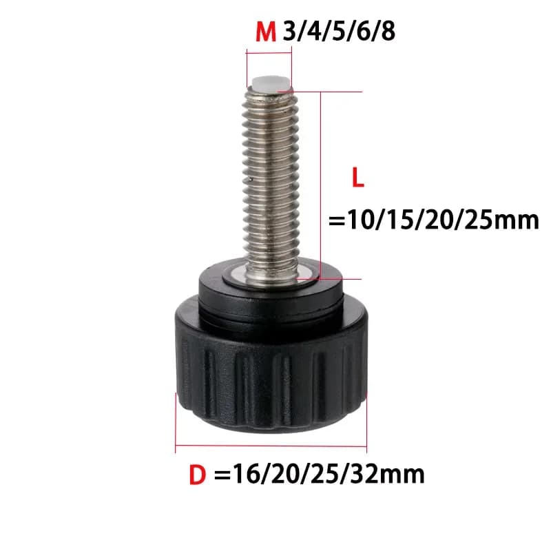 1pcs Knob With Cushion Black NBMP 3mm 4mm 5mm 6mm 8-16/20/25/32mm With Gear Block Handle HAV96-M3 M4 M5 M6 M8 Knob Grip Handles