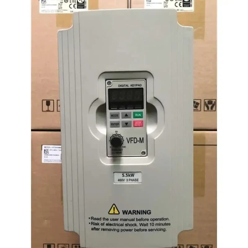 Delta Inverter 5.5 KW VFD055M43A 3 Phase 380V to 460V Rated 13A 100% New 5500W VFD Series Invertor Variable Speed AC Motor Drive