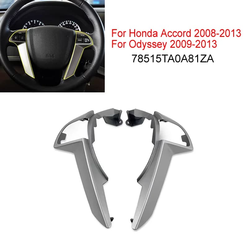 Left+Right Steering Wheel Buttons Trim Cover Cruise Switch Frame For Honda Accord Odyssey 2009 2010 2011 2012 2013