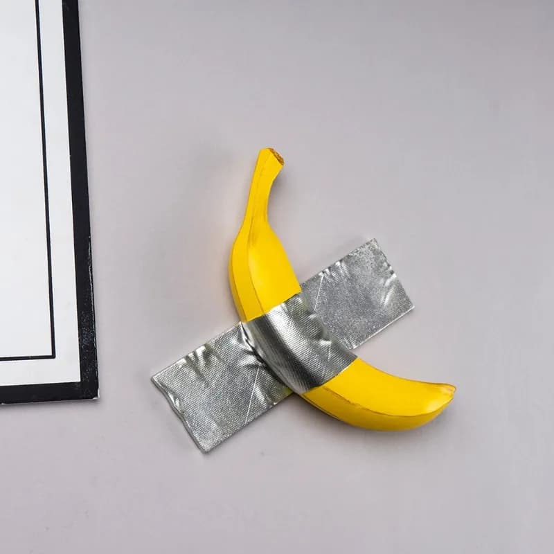 Creative Vilead Resin Tape Banana Comedy Character Wall Art Bathroom Living Room Kitchen Wall Decoration Porch Entrance Indoor