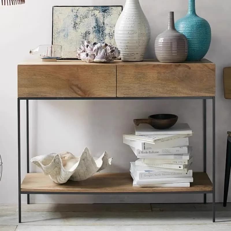American Vintage Console Table With Storage Design Rustic Minimalist Console Table Premium Aesthetic Mesa Furniture Living Room