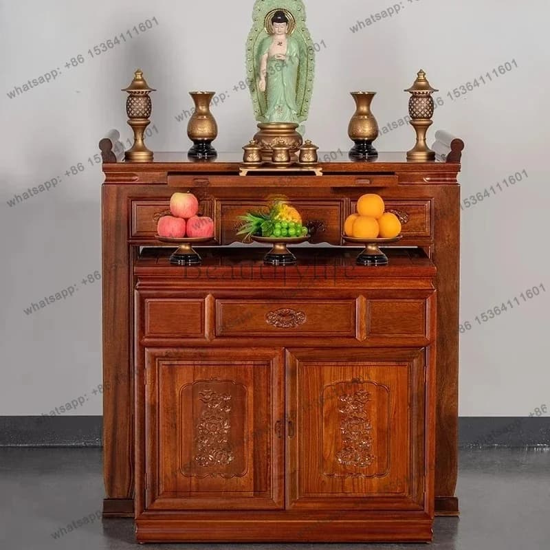 FG  Solid Wood New Chinese Table Buddhist Table Shentai Household Buddha Table Buddhist Hall Case