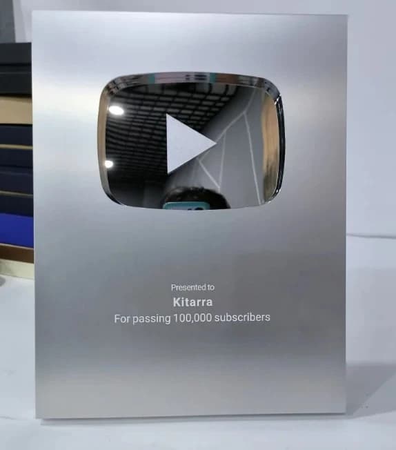 1 Promotional YouTube Play Button Award, Aluminum YouTube Shields, YouTube Trophy Awards and Plates Wholesale