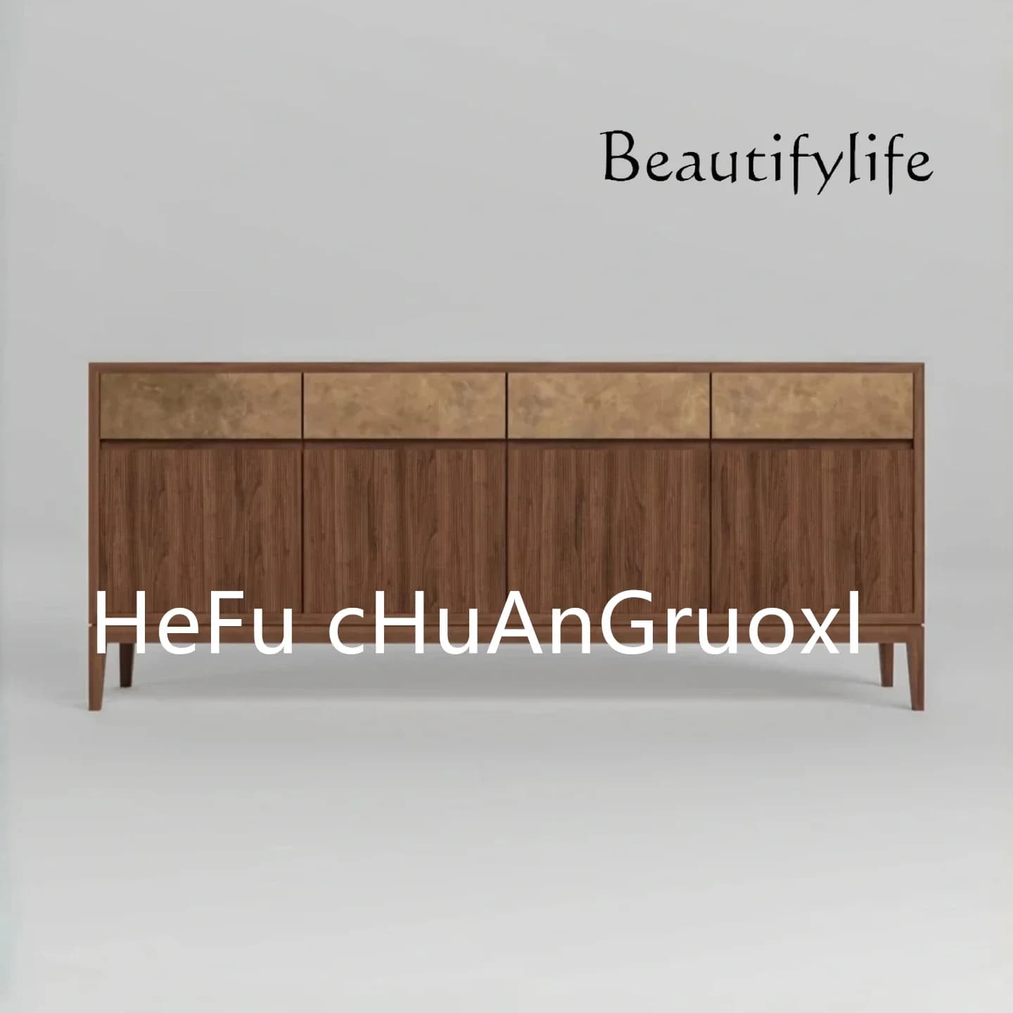 XX Medieval Style Solid Wood Dining Side Cabinet, Living Room Home Retro Style Art Locker, Log Style Wall Storage Cabinet