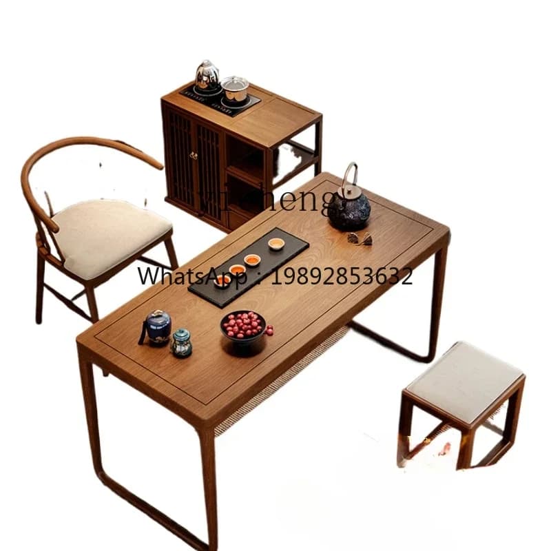 XL solid wood balcony tea table household small tea  coffee table living room small apartment table