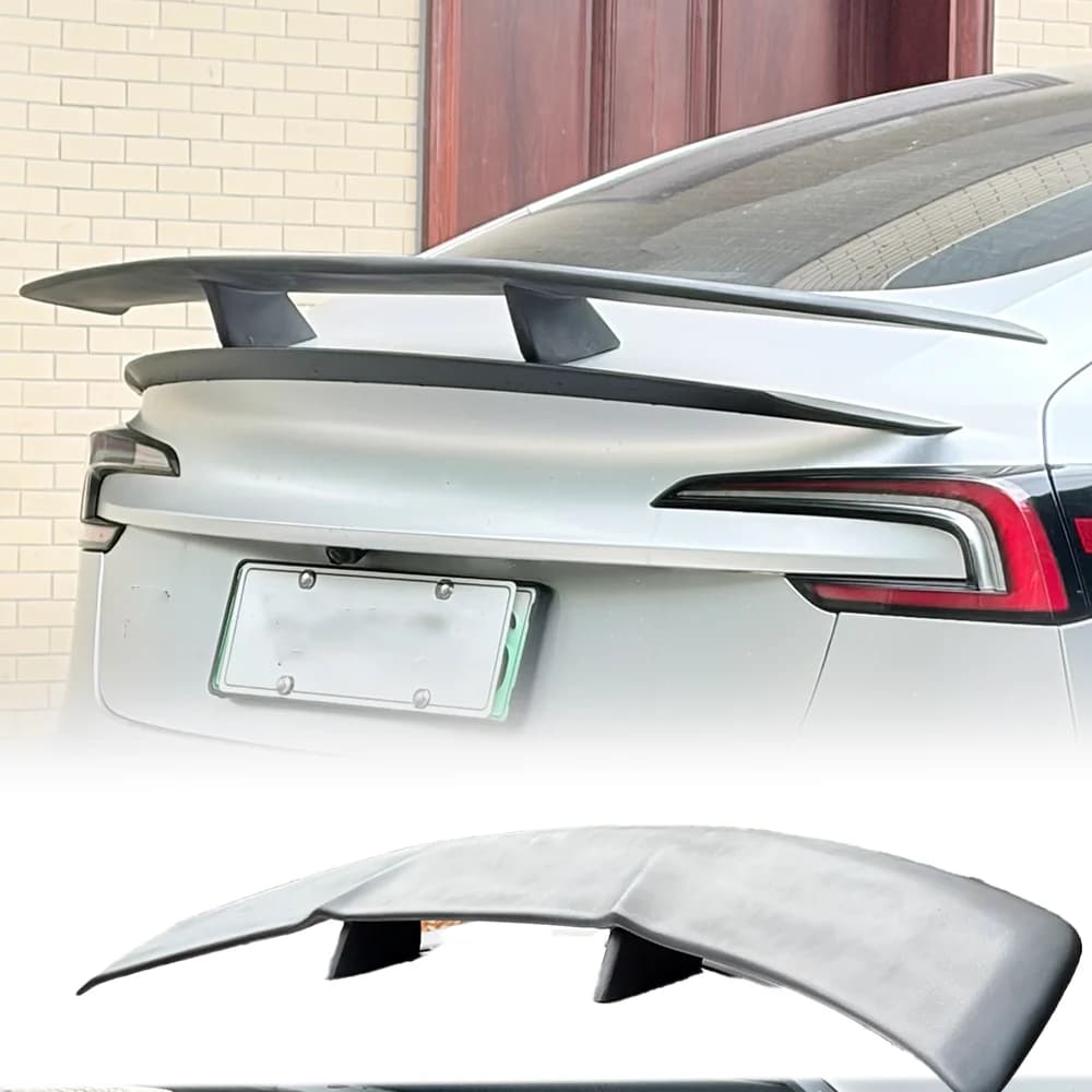 For 19-24 Tesla Model 3 spoilers Novitec style luggage compartment lid decorative tail wing true carbon fiber rear pressure wing