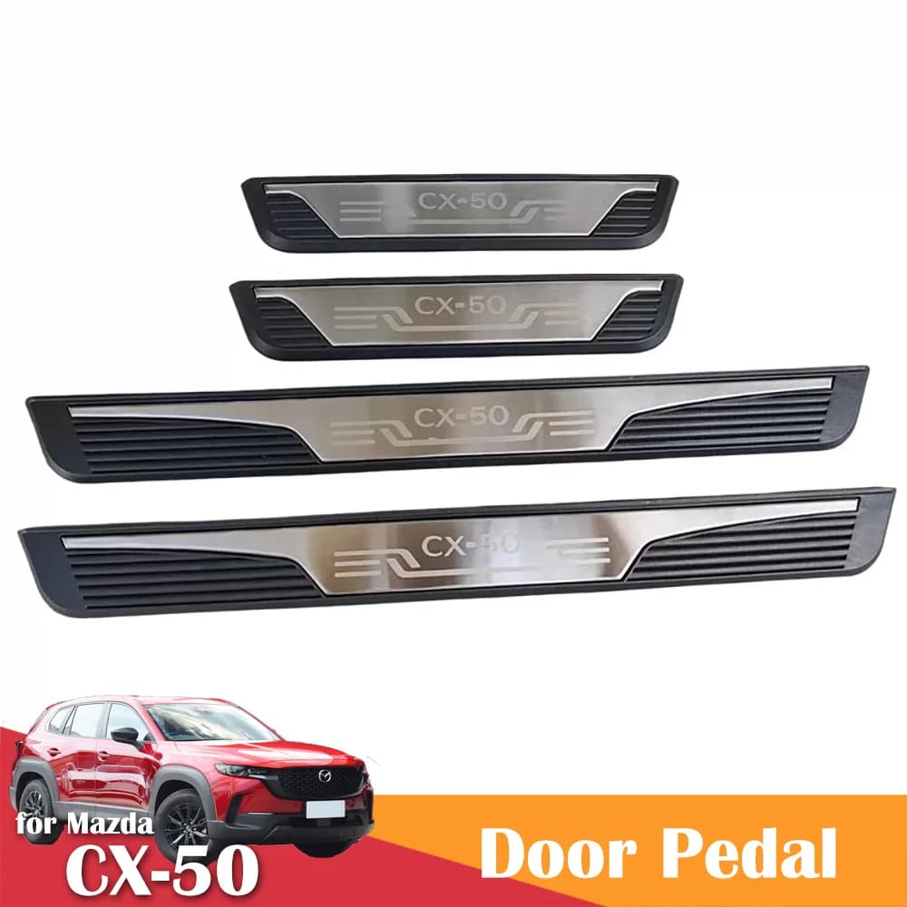 For Mazda CX-50 CX50 2023 2024 Car Door Sill Scuff Plate Welcome Pedals Trim Styling Accessories