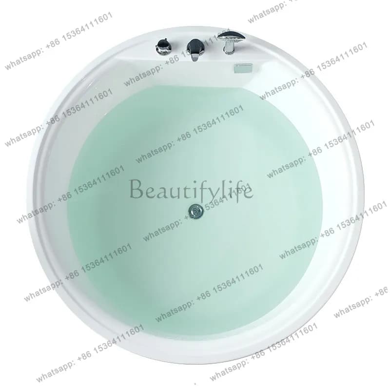 Round large bathtub household small apartment acrylic freestanding double bathtub