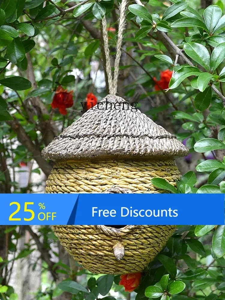 LYY  Resin Creative Bird's Nest Villa Landscape Gardening Layout Landscaping Decoration Pendant Decoration