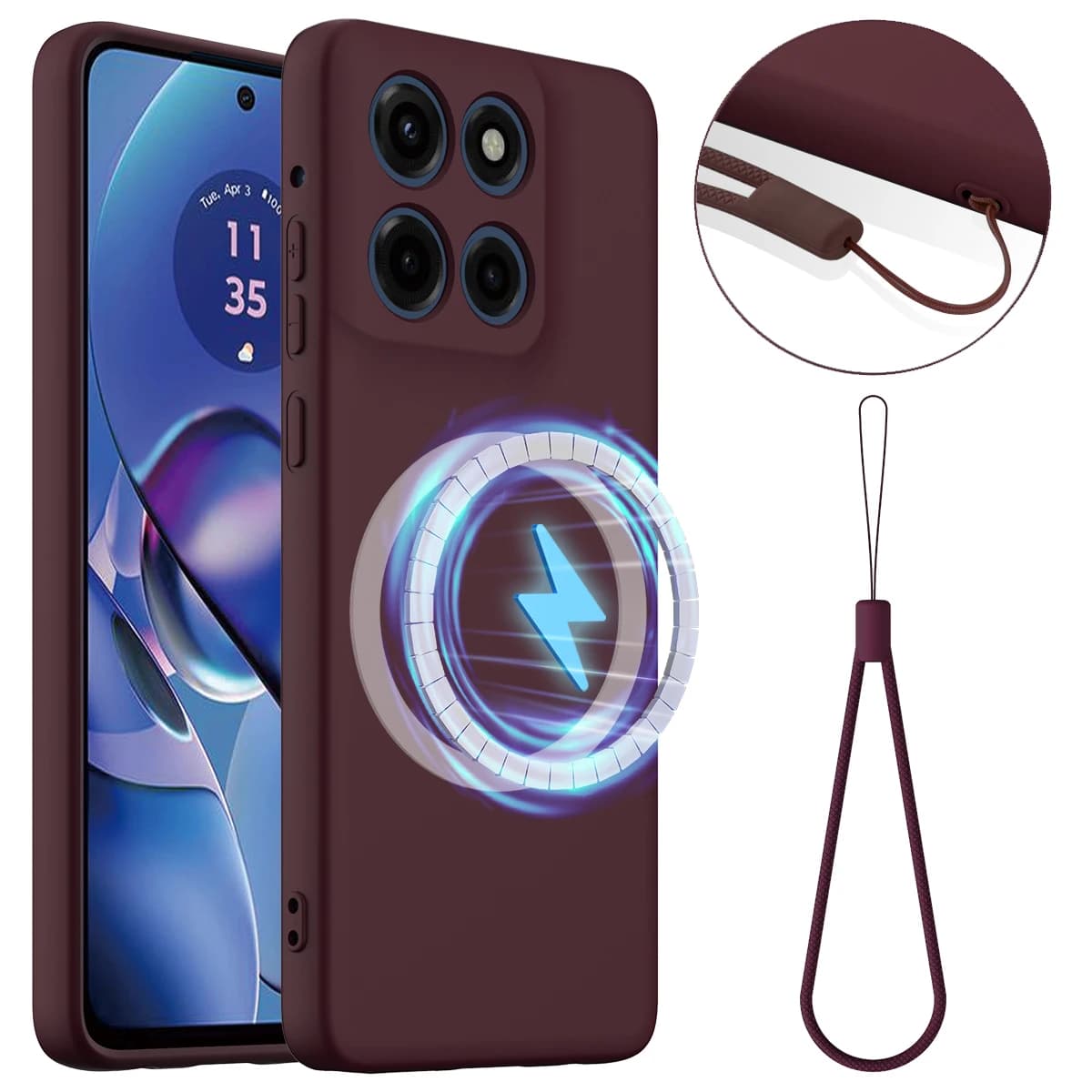 Wireless Charging Magnetic Liquid Silicone Case For Motorola G Stylus 5G Edge 60 Stylus Edge 50 Ultra X50Ultra Retail Package