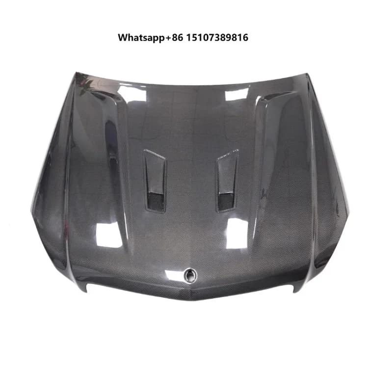 Car Carbon Fibre Hood Engine Cover for  C-Class W204 C63 2007-2014 Engine Hood