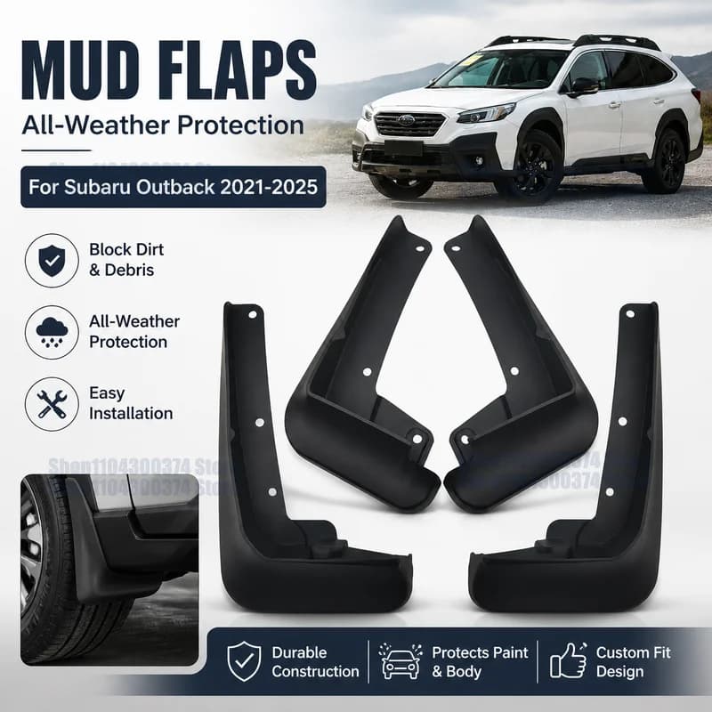 Mud Flaps For Subaru Outback 2021-2025 Mud Guard Flap Set Dirty Splash Guard Fender Flares Front Rear Accessories