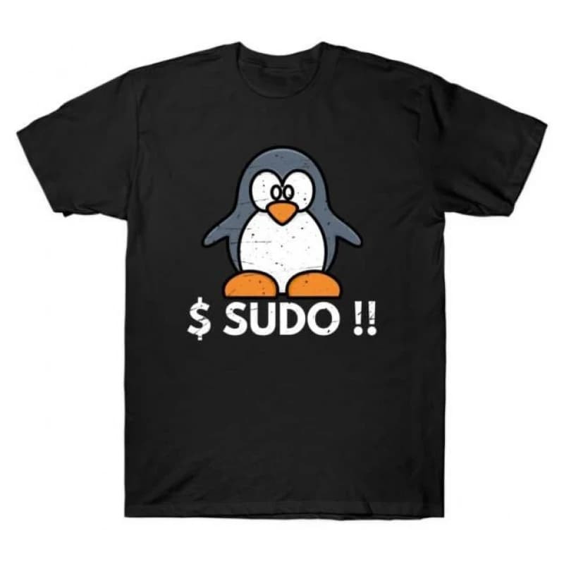 Linux Sudo Bang Bang Funny Developer Gift t shirt for Software Engineer Graphic clothes 100% cotton printed All size Tops S-6XL