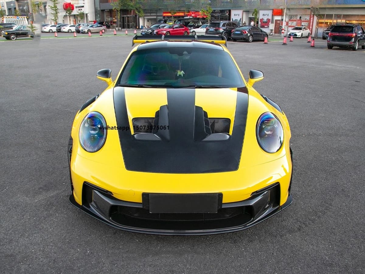 992 GT3 RS OEM Style for Front Engine Cover Spoiler Dry Carbon Fiber Body Kit New Upgrade Automotive Accessories