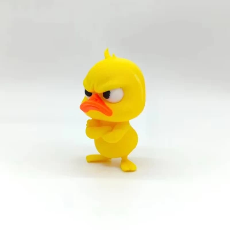 1Pcs  Angry yellow duck statue, angry white eyed funny duck, humorous indoor and outdoor home decoration, and car decoration
