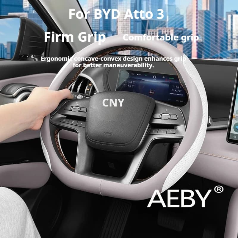 AEBY For BYD Atto 3 Smart Driving Edition 2022-2025 Anti-Slip Leather Grip Protective Cover ,Custom Fit Original Style