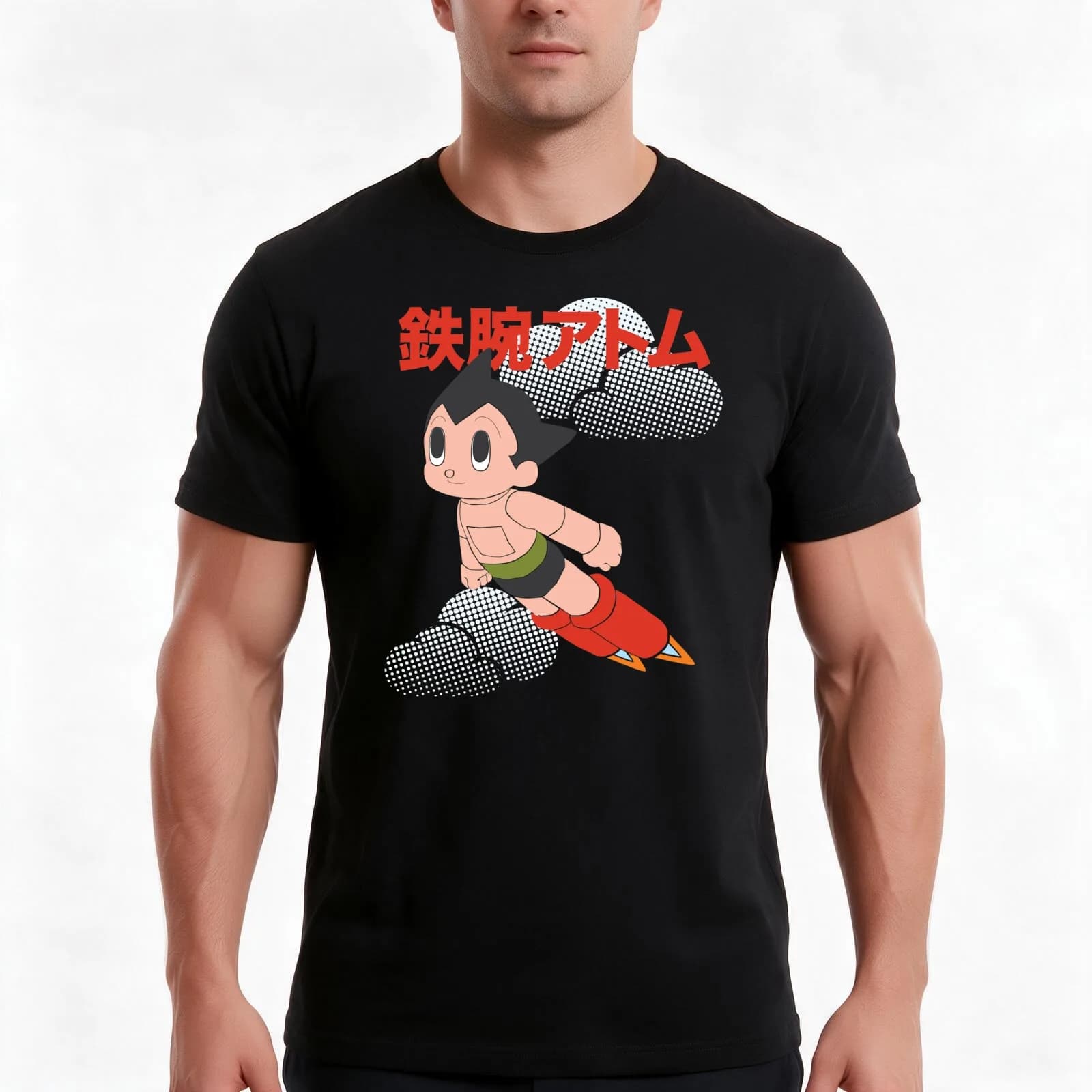 Astro Boy! T-Shirt, Summer Casual Cotton Tee, Oversized Streetwear Tops, Vintage Graphic Print, Loose Fit Short Sleeve