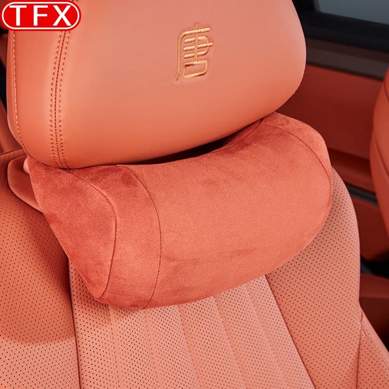 For BYD Sealion 8 Atto 8 Tang L 2025 2026 Car Styling Headrest Suede Head Pillow Neck Pillow Auto Modification Accessories