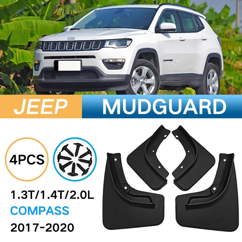 Auto Mud Flaps Suitable for 2017-2020 Jeep Compass 1.3T/1.4T/2.0L Models Mudguards