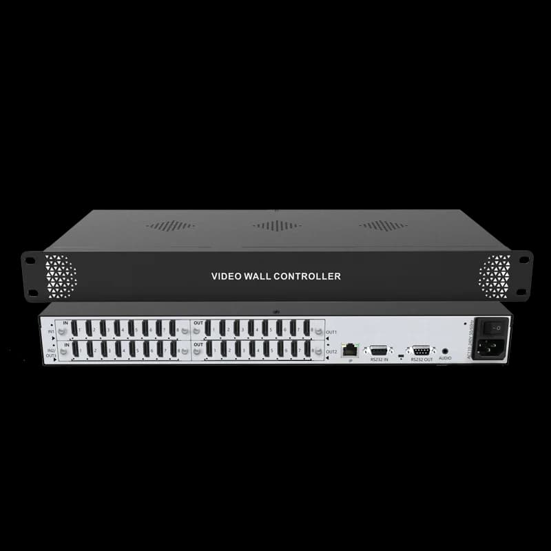 Professional Audio Video 16 in 16 Out 4K Professional Audio, Video Processor 16x16 Channel Audio Mixer Video Wall Controller