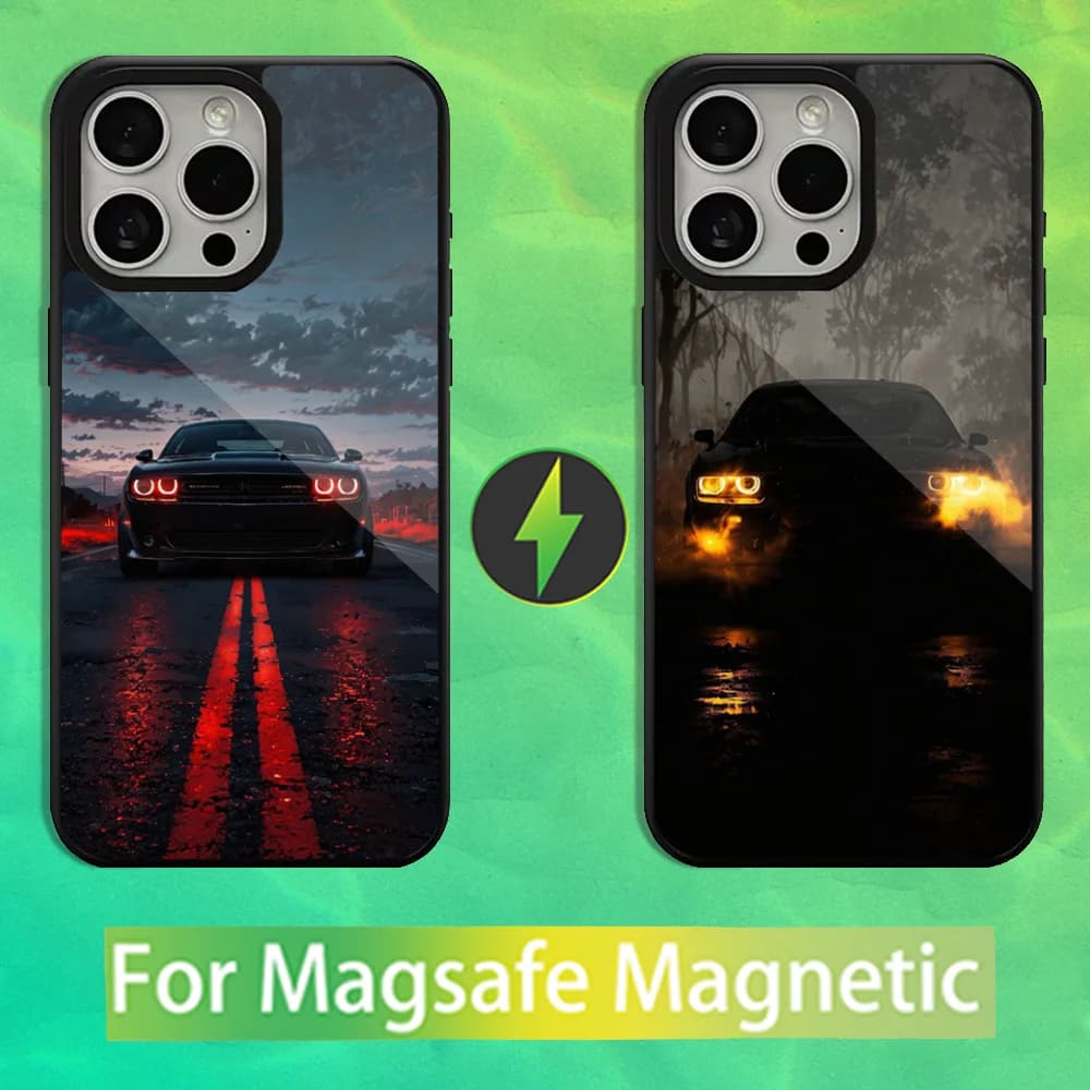 D-Dodges Challengers-SRT Car Phone Case  For iPhone 16,15,14,13,12,11,Pro,Max,Plus,Mini,Magsafe,Magnetic Wireless Charging Case