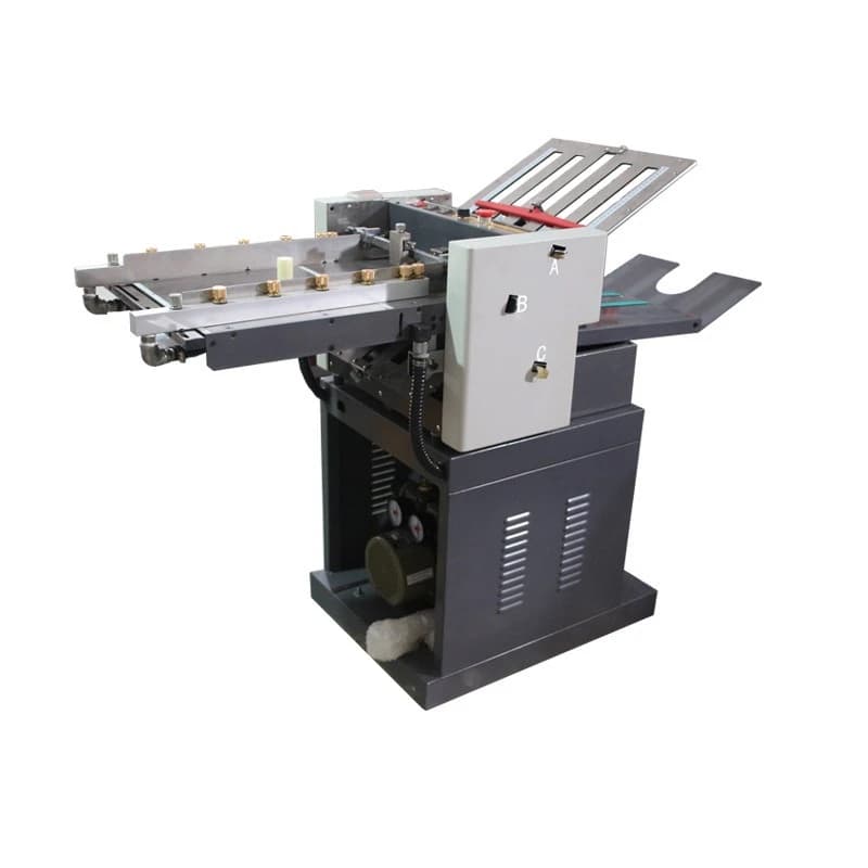 Automatic suction type origami machine, high speed suction type automatic paper feeding indentation folding machine