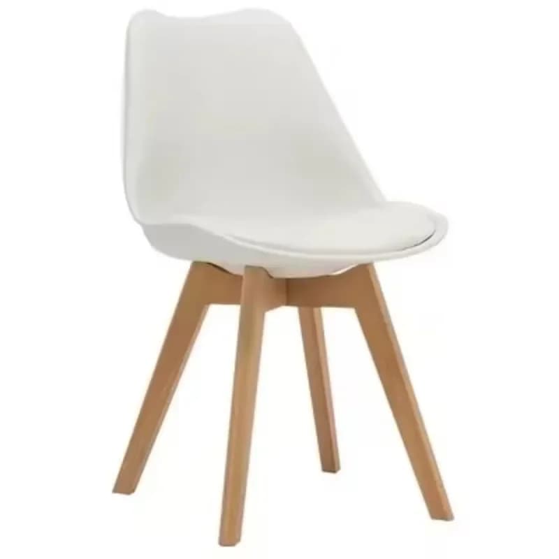 Contemporary Wooden Legs Colored Tulip Chair Home Office and Dining Comfort Cafe Plastic Chair Factory
