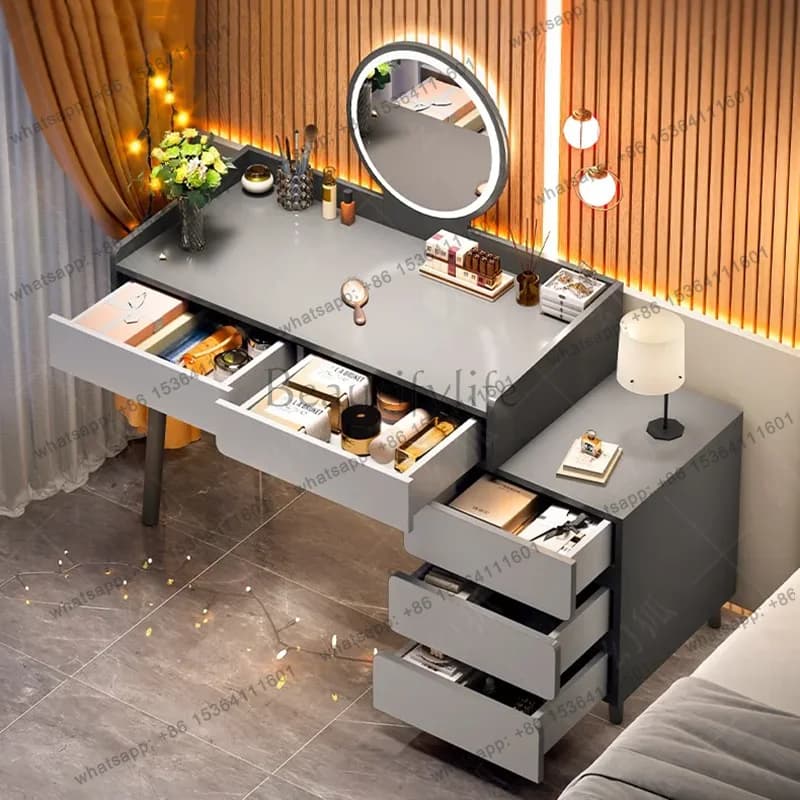 ld Drawers Storage Vanity Table Bedroom Makeup Luxury Tall Organizer Women Dressing Table Cosmetics Vestidores