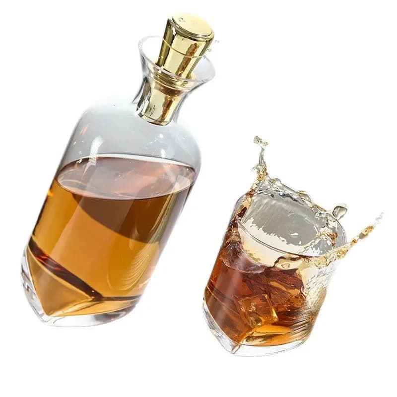 European creative golden wine set crystal wine glass creative wine glass whisky cup