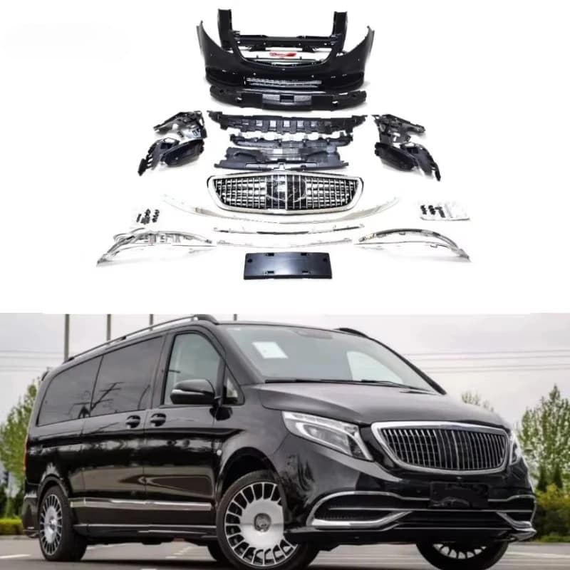STLF W447 Upgrade to May Style Body Kits Fit for V Class V260V250 Vito 14-23 Year PP Plastic Car Bumper Grille Body Kit for W447