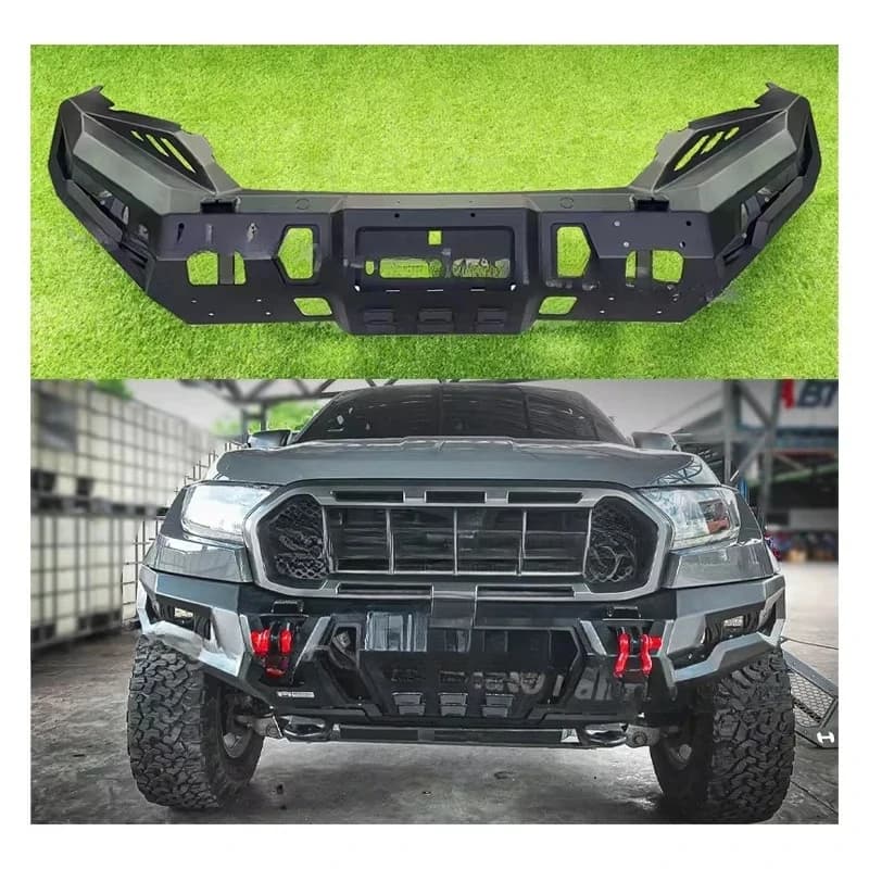 Steel Front Bumper for  Ranger T7 T8 with Led Light Winck Bracket Car 4X4 Accessories Bumper Bar