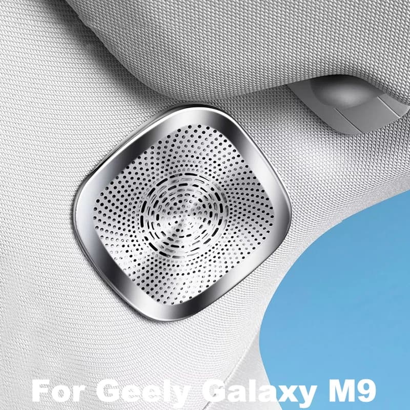 For Geely Galaxy M9 2025 2026 Car Roof Audio Speaker Cover Television Stainless Steel Protective Sticker Accessories