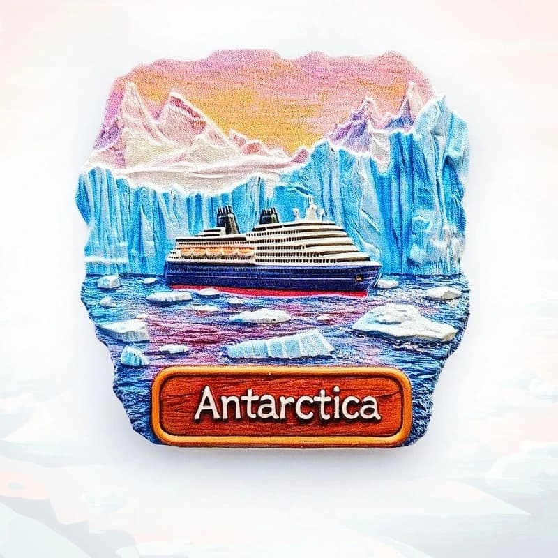 Antarctica Cruise Fridge Magnet - Epic 3D Icebreaker Souvenir Unique Polar Adventure Gift for Travel & Explorer's Decor