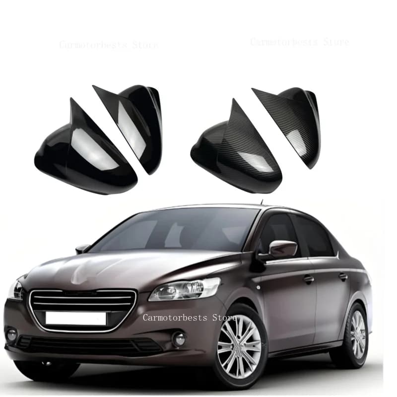 Car  Rearview Side Mirror Cover Fit For  Peugeot 301 2012-2018 For Citroen C-Elysee 2014-2018 Wing Cap Rear View Case Trim