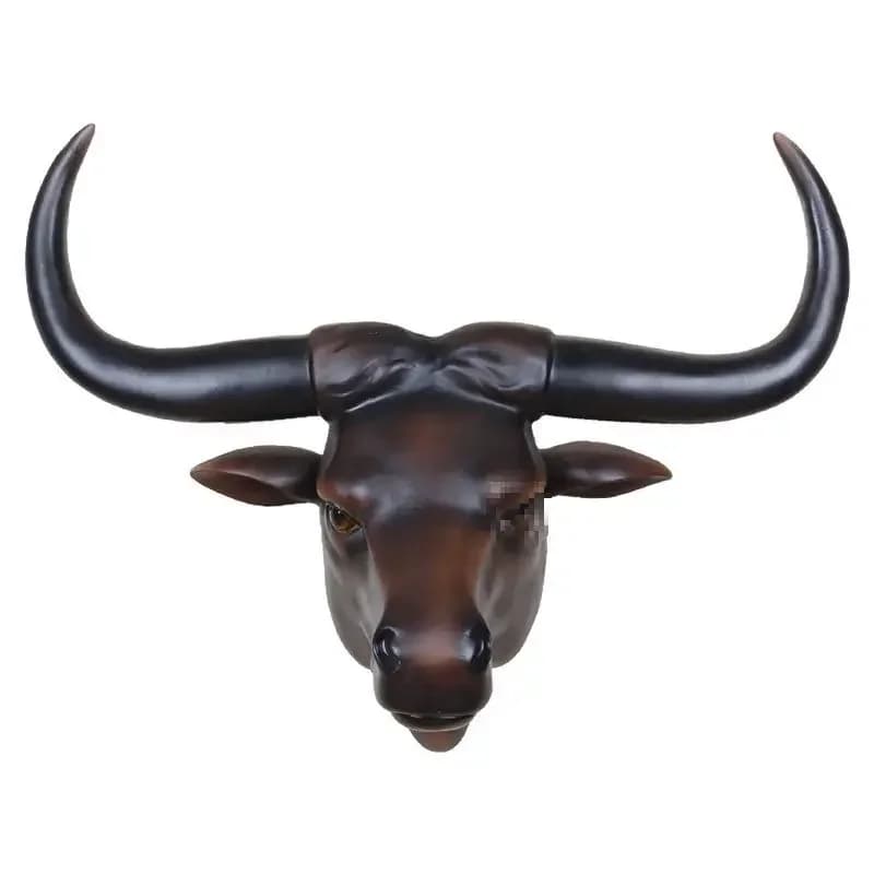 Vintage bull head pendant restaurant  hanging bar clothing store background wall animal head decoration