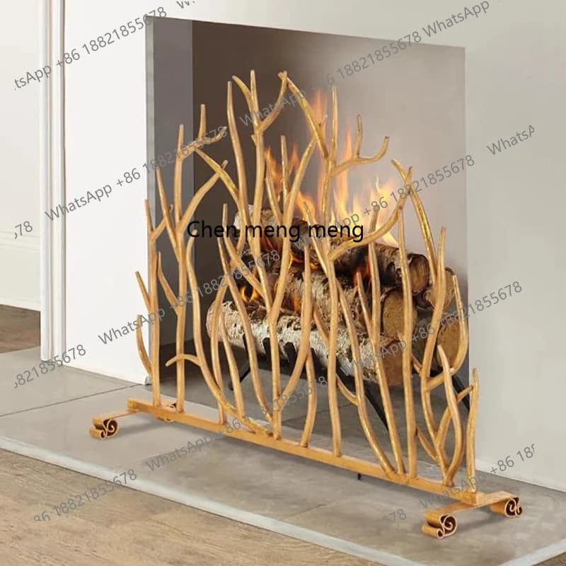 Fireplace partition B & B natural branch partition original ecological decorative tree trunk fireplace fence