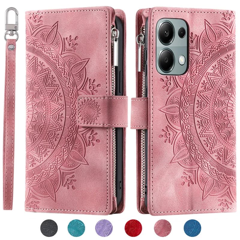 Moto G86 G56 G06 G36 Zipper Card Case for Motorola Edge 60 50 Fusion Pro Ultra Case Leather Wallet Case Phone Shell Fundas Capa