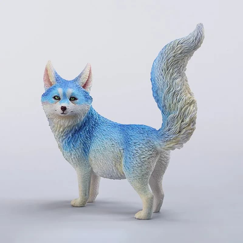 Spirit fox model, simulated fox model, surrounding tide play figure desktop gift knickknack