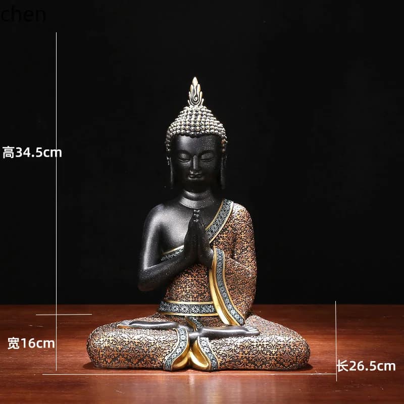 Buddha Statue Restaurant Sculpture Decorative Ornament Carving