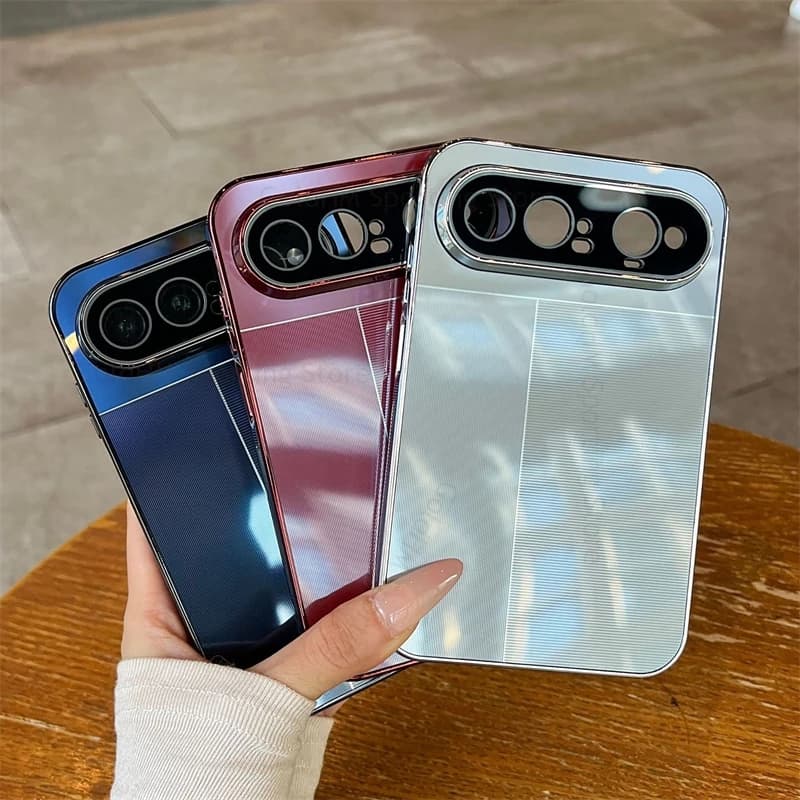 Glass Texture Plating Phone Case For Huawei Pura X View Soft Bumper Shockproof Cover For HUAWEI PuraX View Protection Back Cover