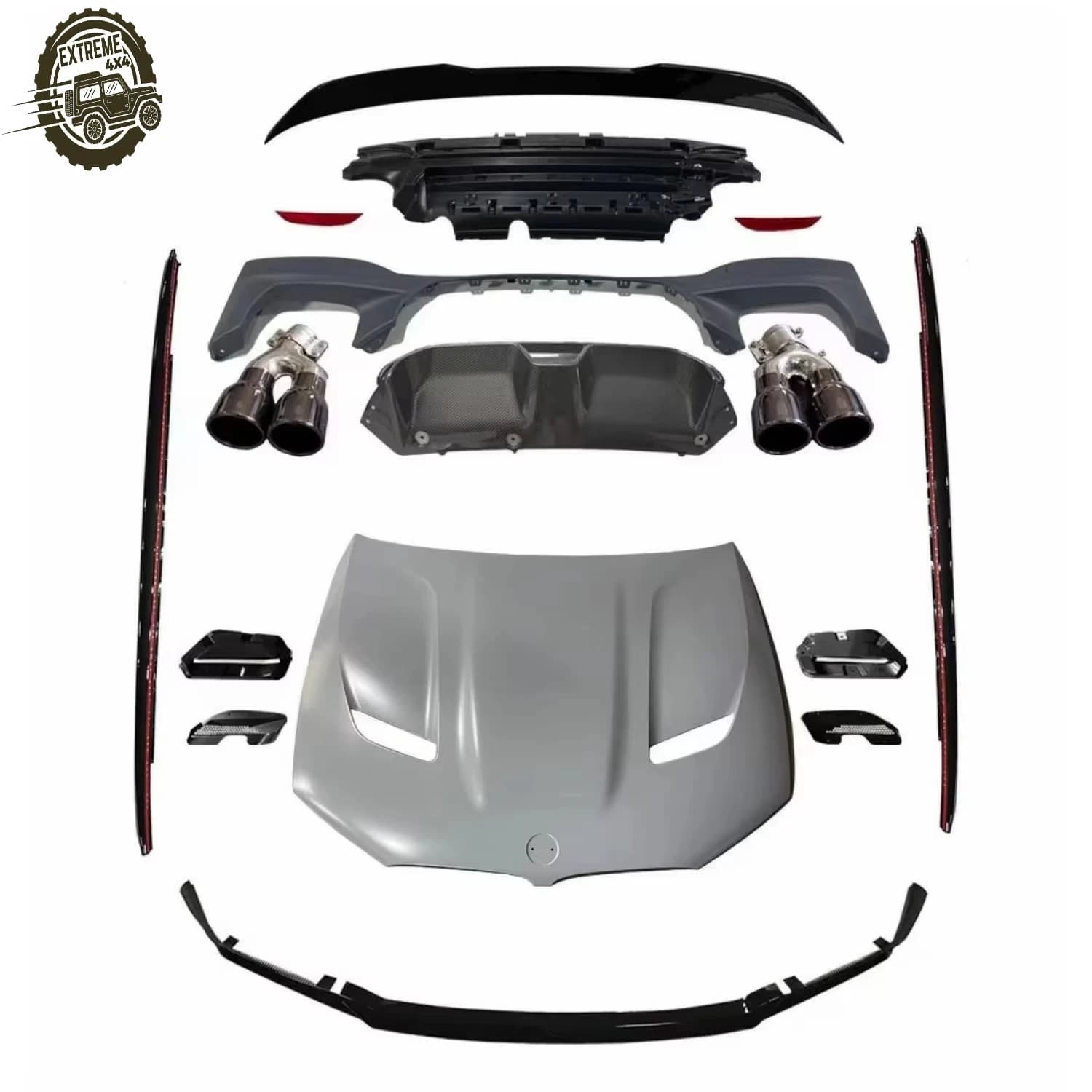 Wholesale M5 CS Style Body Conversion Kit for BMW G30 | Includes Hood, Front,Rear Lips, Side Skirts, Rear Wing & Exhaust Tips