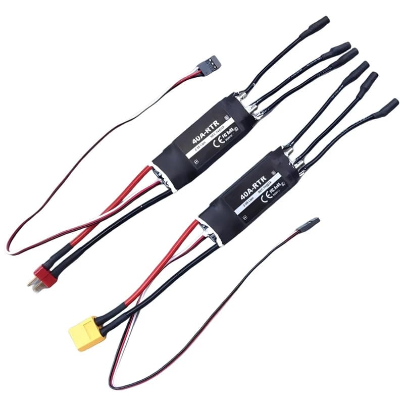 40A Marine Water Cooled Electronic Speed Controller Bidirectional Waterproof 2S-3S Lipo 7.4V-11.1V for RC Boat Flywheel Motor