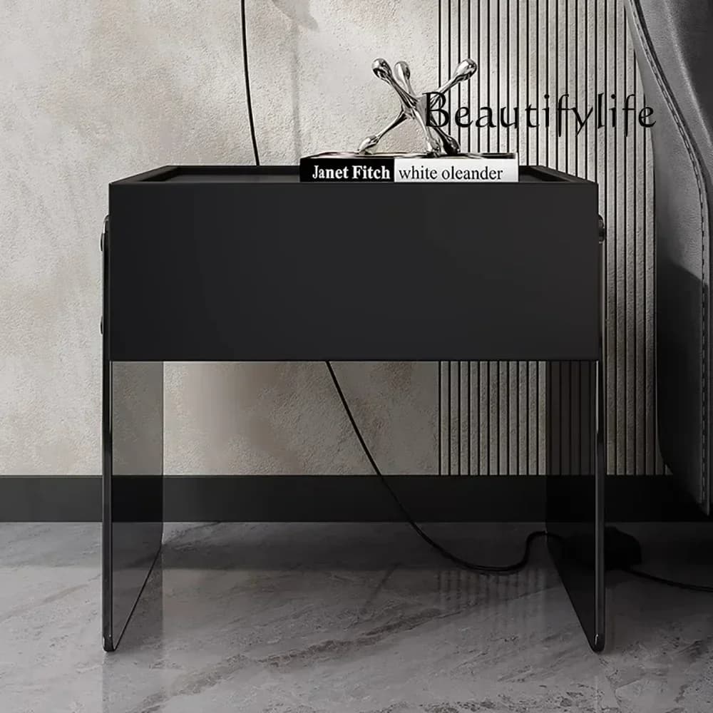 BJ Aesthetic Nordic Nightstand Modern Luxury Trendy Storage Nightstand Design Simple Cajones De Dormitorio Bedroom Furniture
