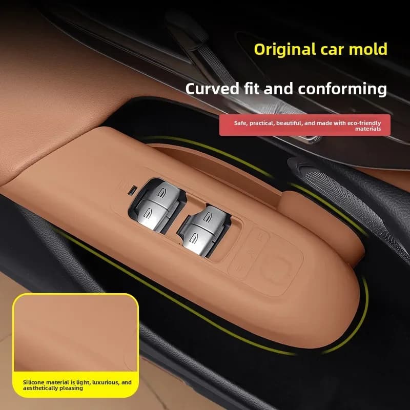 For Mercedes Benz E Class W213 W214 C Class W205 C205 GLC X253 E300L C260 2022-2026 Silicone Window Lift Panel Armrest Trim