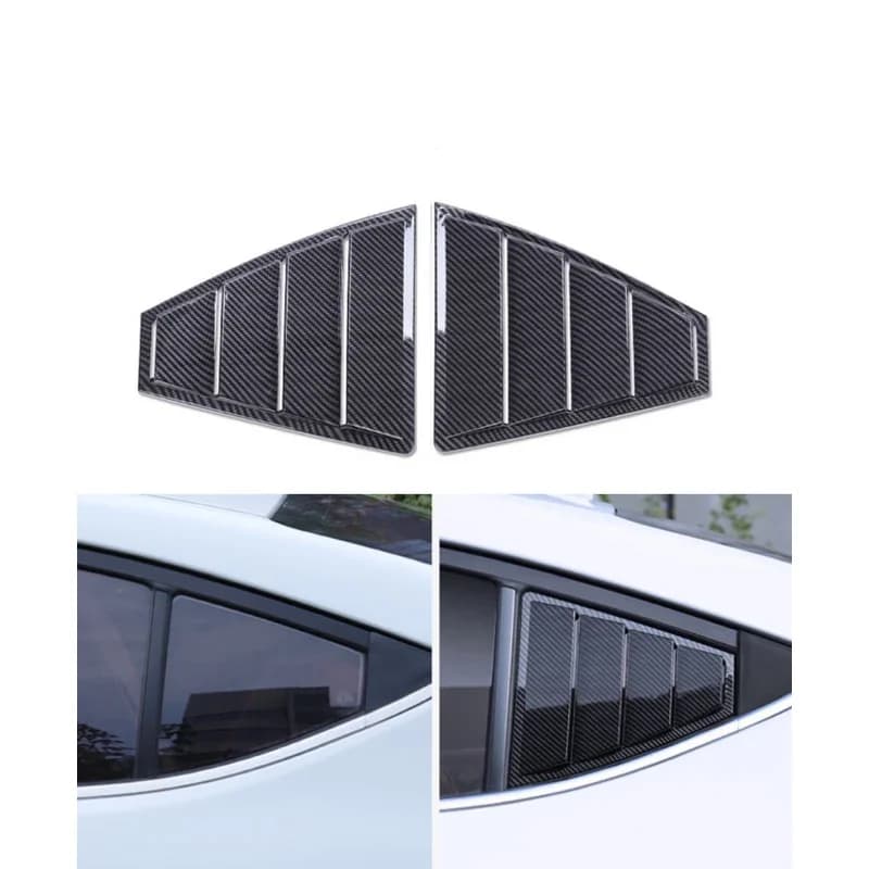 Carbon Fiber Side Vent Rear Window Louver Fit For Hyundai Elantra 2017-2019 Car Accessories Vent Cover Sticker ABS