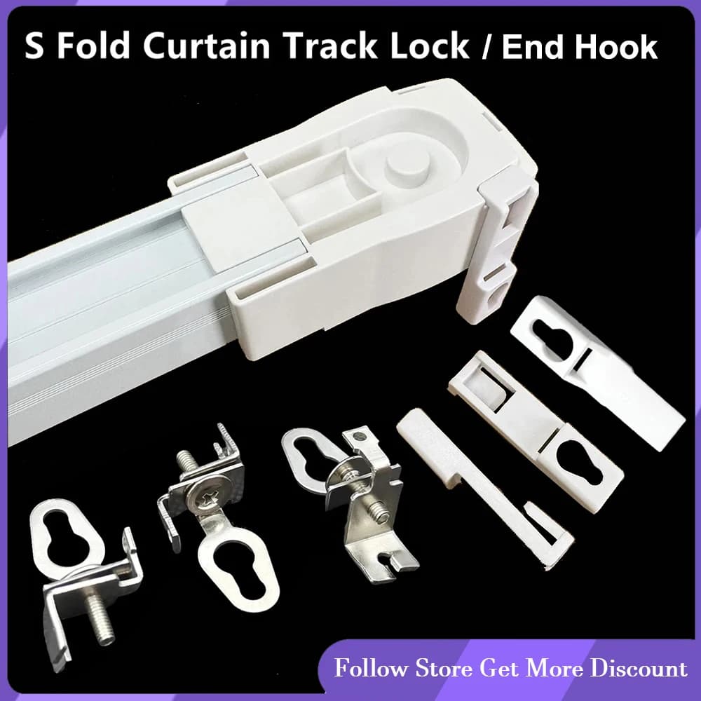 S Fold Curtain Loop Stop of Electric Curtain Track Universal Locking Clip End Hook for DT82/KT82 Gear Box Aqara Rail Accessories
