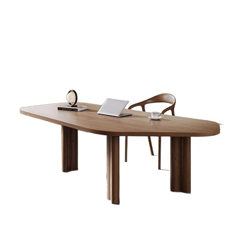 Medieval all-solid wood log desk, home living room large computer desk creative special-shaped workbench