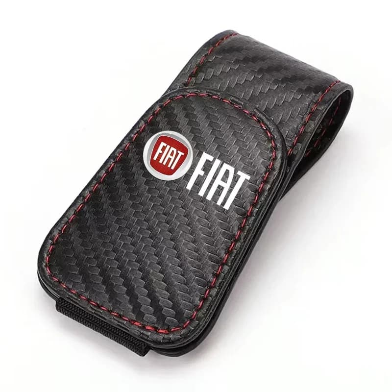 1Pc Multi-Function Leather Car Sun Visor Organizer for Fiat Abarth 500e Tipo 500 500x Panda Punto Glasses Card Case Auto Parts