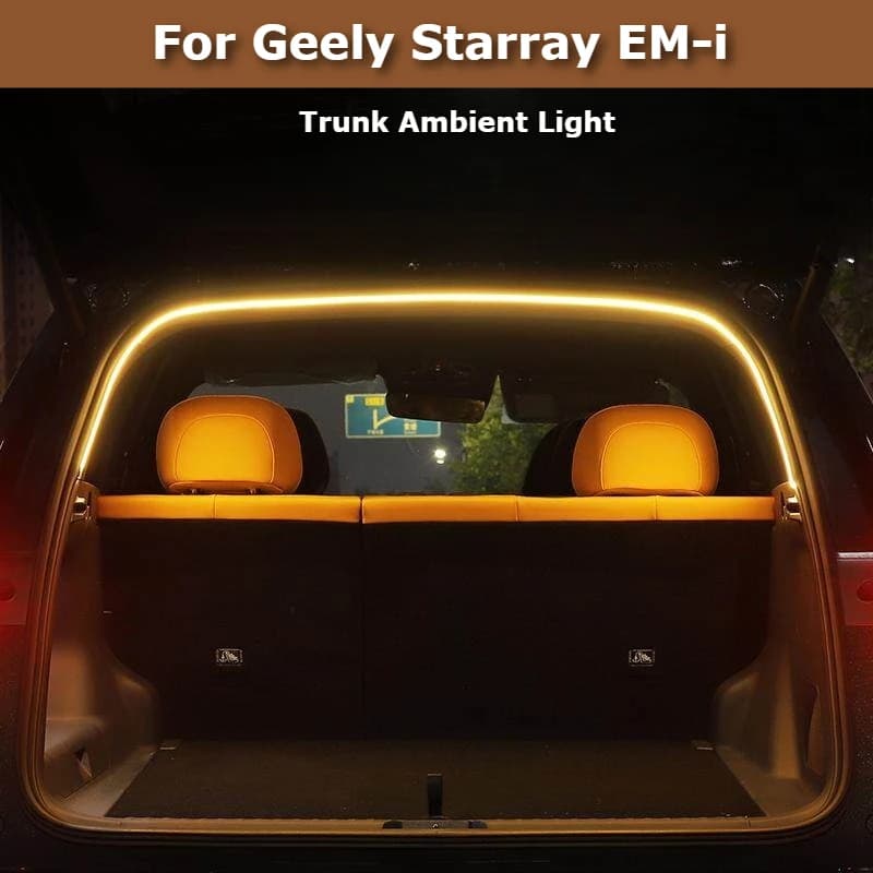 For Geely Starray EM-i Galaxy Starship 7 2025 2026 Trunk Ambient Light LED Strip Tailgate Lighting Interior Accessories