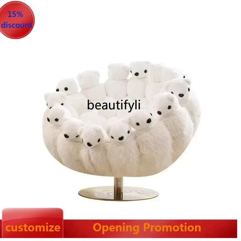 ss7486 new style Single Lounge Chair Personality Art Animal Fabric Lazy Sofa Chair